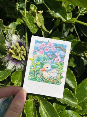 Ducky Zen aceo art card thumbnail 1
