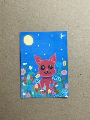 Mystical Friend aceo art card thumbnail 2