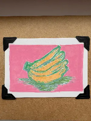 Bright Bananas aceo art card thumbnail 1