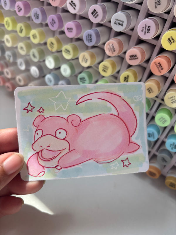 “Slowpoke” Pokemon aceo art card
