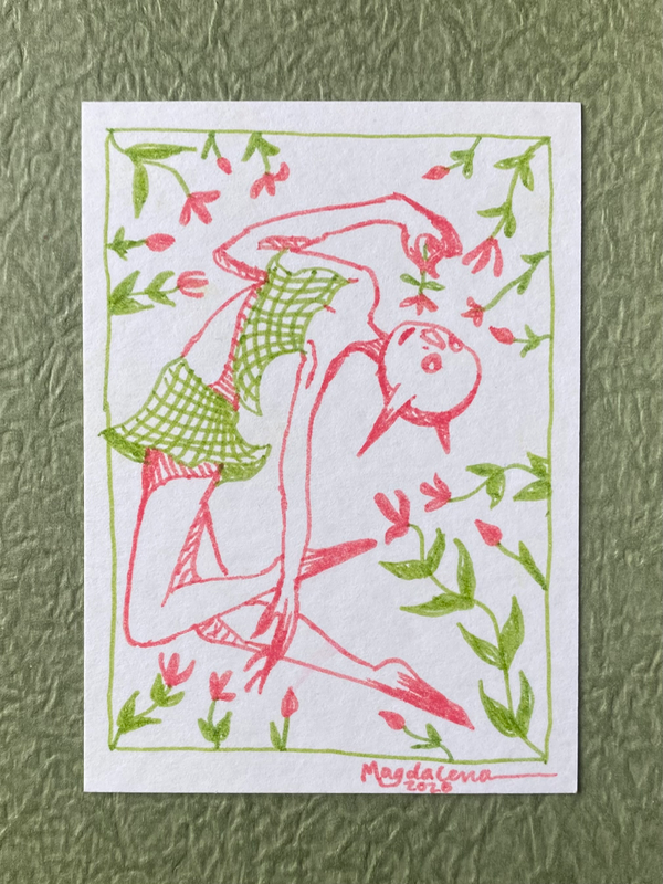 Smell the Flowers aceo art card