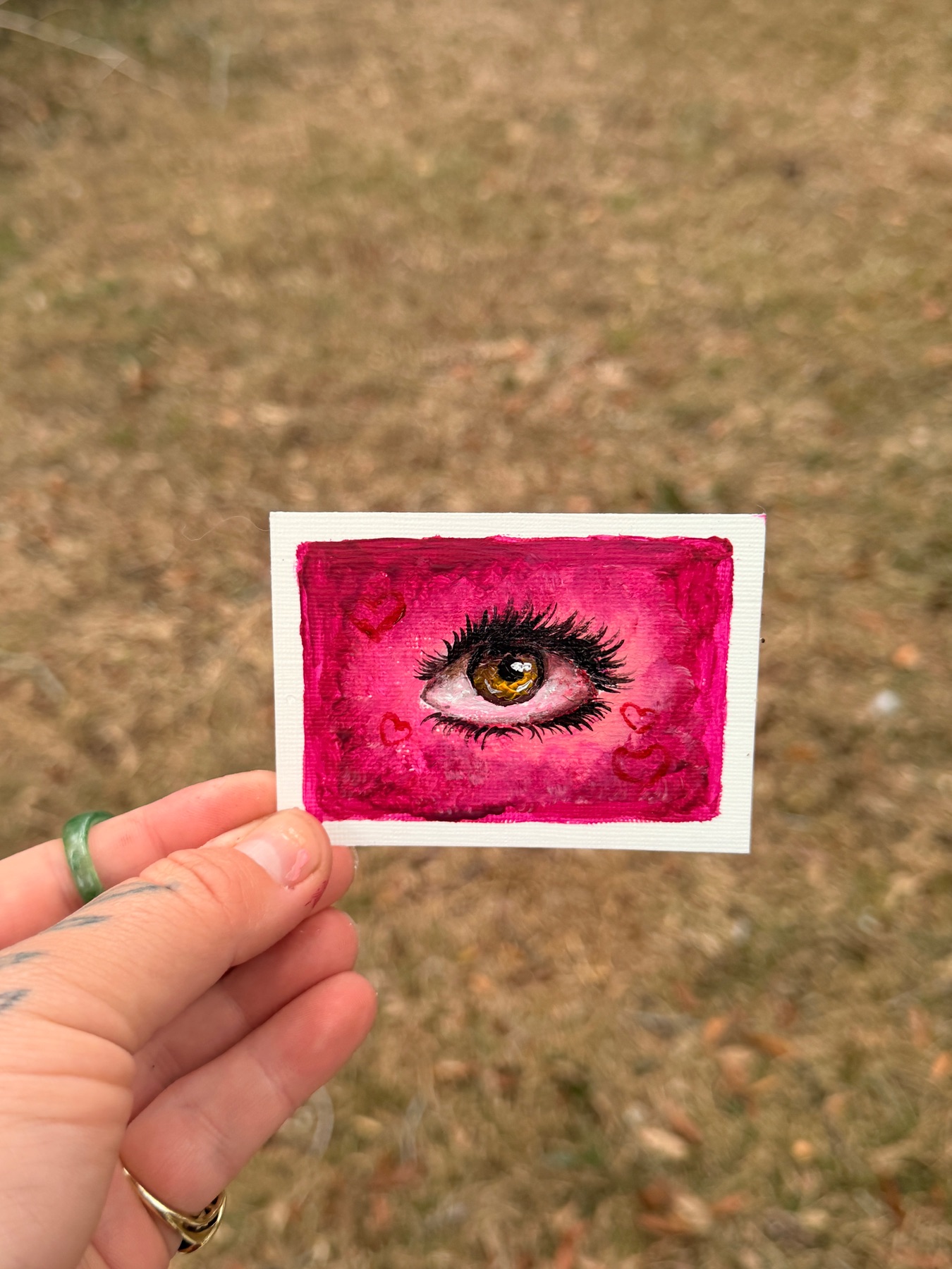 Lovely Eye aceo art card