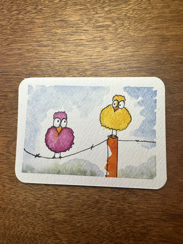 I Have the Higher Ground aceo art card