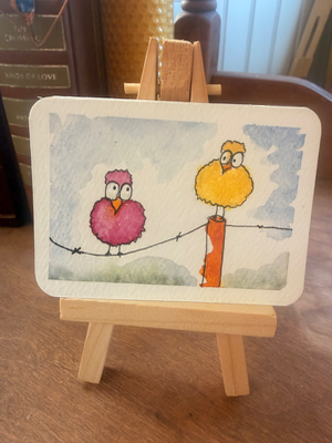 I Have the Higher Ground aceo art card thumbnail 1