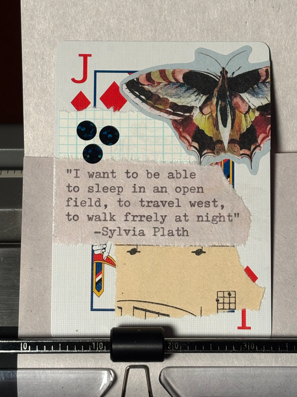 Butterfly Quote Card #85 by Mazerzine Sylvia Plath quote aceo art card