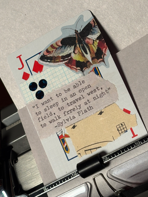 Butterfly Quote Card #85 by Mazerzine Sylvia Plath quote aceo art card thumbnail 2