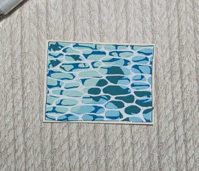 Original aceo. Hammerhead swimming below. aceo art card thumbnail 2