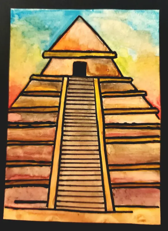 Chichen Itza aceo art card