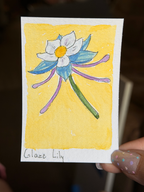 Glaze Lily aceo art card