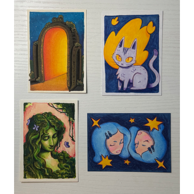 Druid aceo art card thumbnail 5