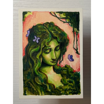Druid aceo art card thumbnail 1