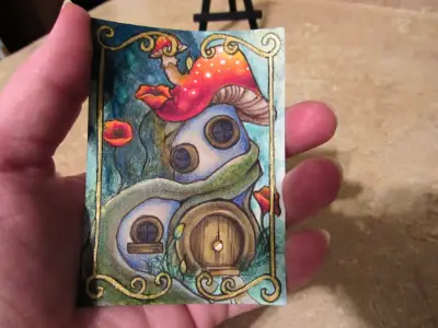 Toadstool Hollow aceo art card thumbnail 2