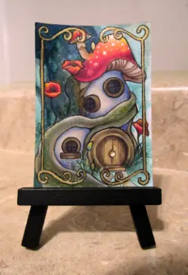Toadstool Hollow aceo art card thumbnail 1