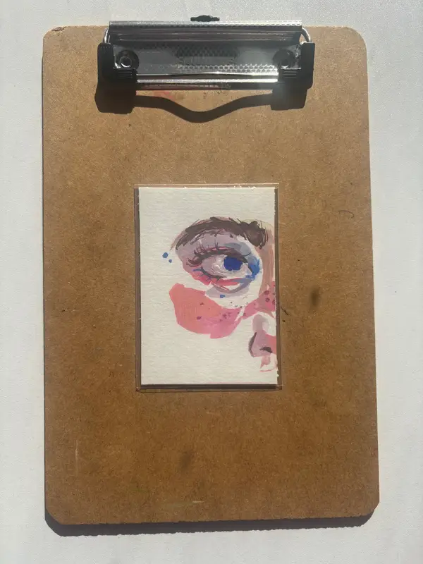 “Sparkling eyes” 1/2 aceo art card
