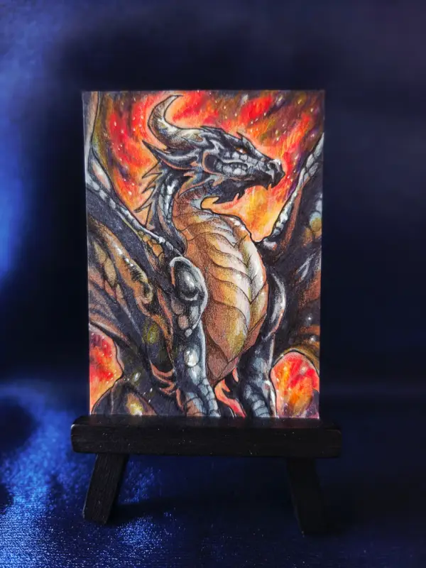 Dreadmaw, The Scourge of Fallen Kingdoms - Original Dragon ACEO - The Ancient Bloodline Series aceo art card