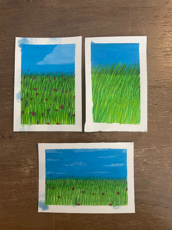 Grassy Field Bundle 2 aceo art card