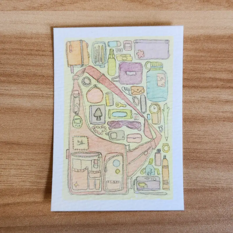 what's in my sling bag? aceo art card