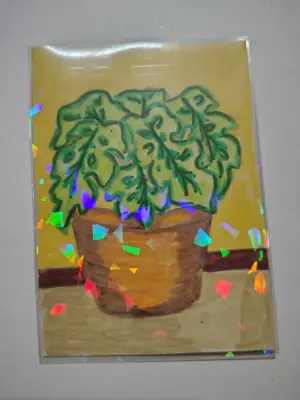 Houseplant terracotta ninthhouseoracle aceo art card thumbnail 1