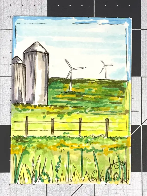 Midwest Life aceo art card