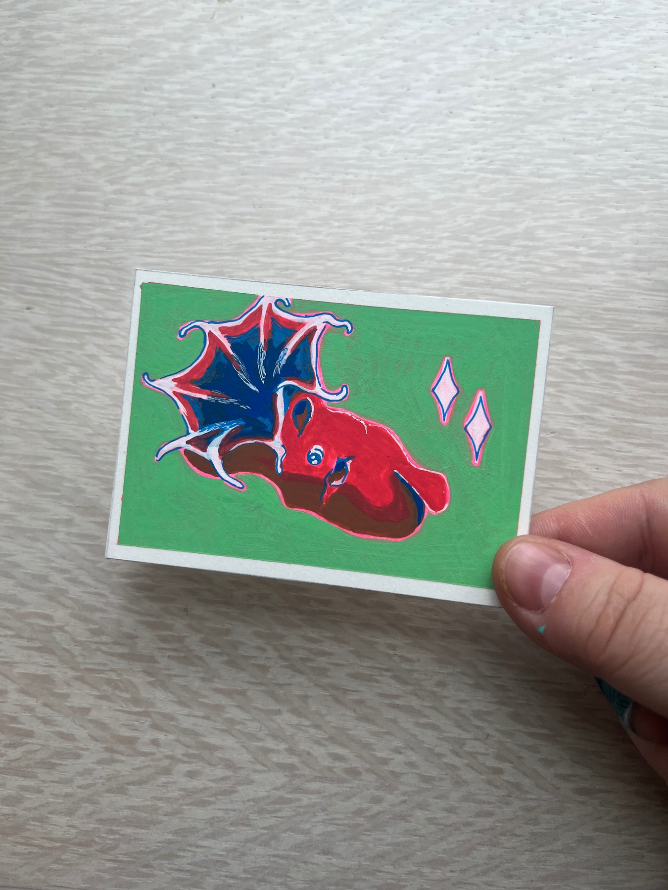 Vampire Squid aceo art card