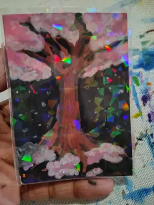 Cherry blossom ACEO aceo art card thumbnail 2