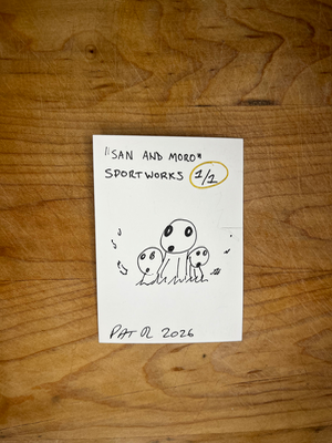 Princess Mononoke San and Moro aceo art card thumbnail 2