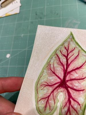 Pink Veins aceo art card thumbnail 2