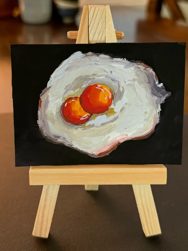 Egg with Double Yolk 1 aceo art card