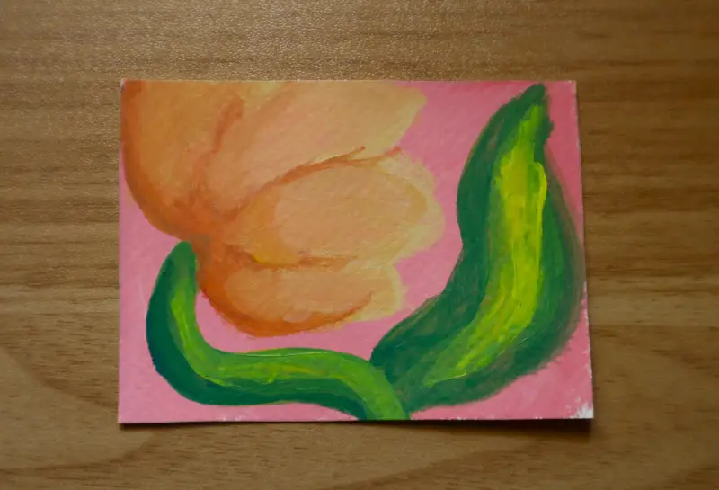 "Peachy" aceo art card