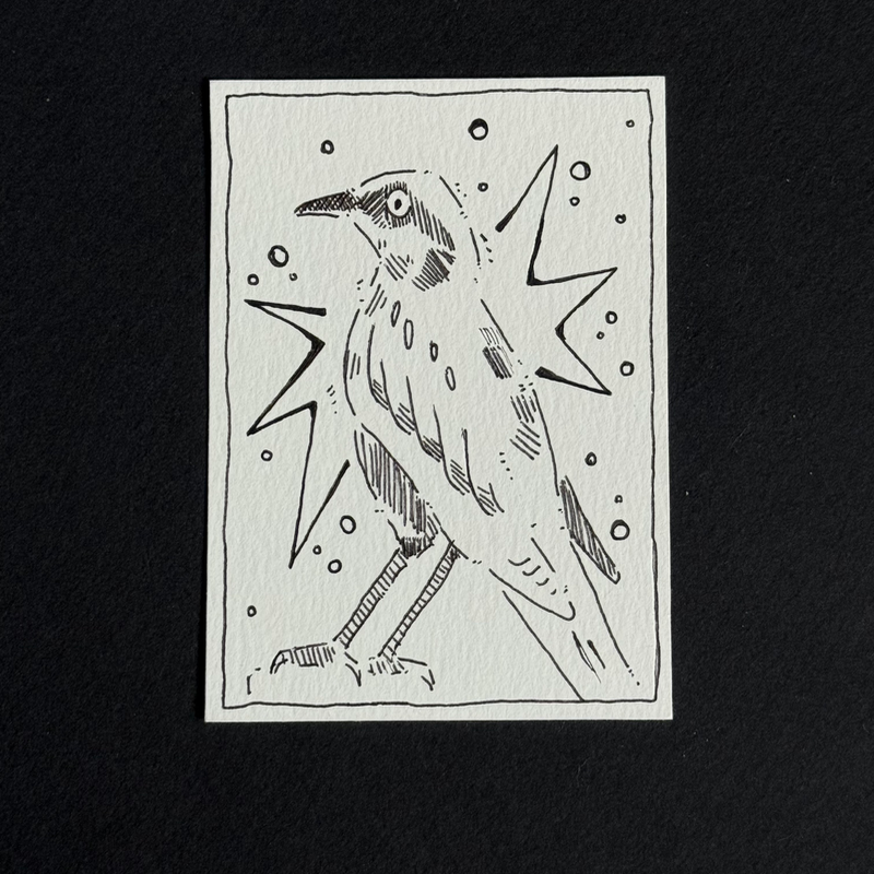 creature doodle x aceo art card