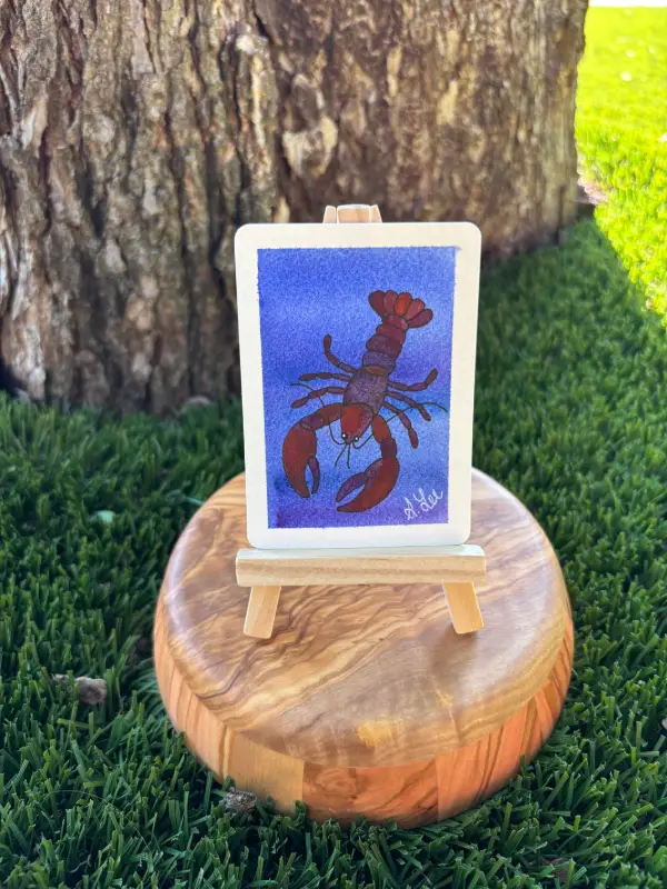 Larry the Lobster aceo art card