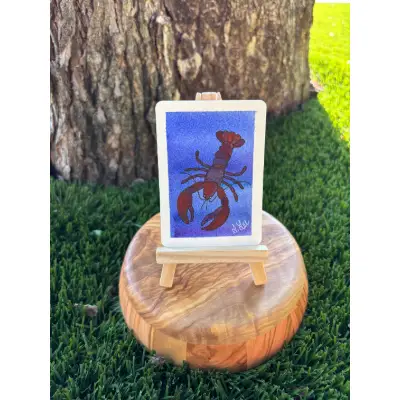 Larry the Lobster aceo art card thumbnail 1