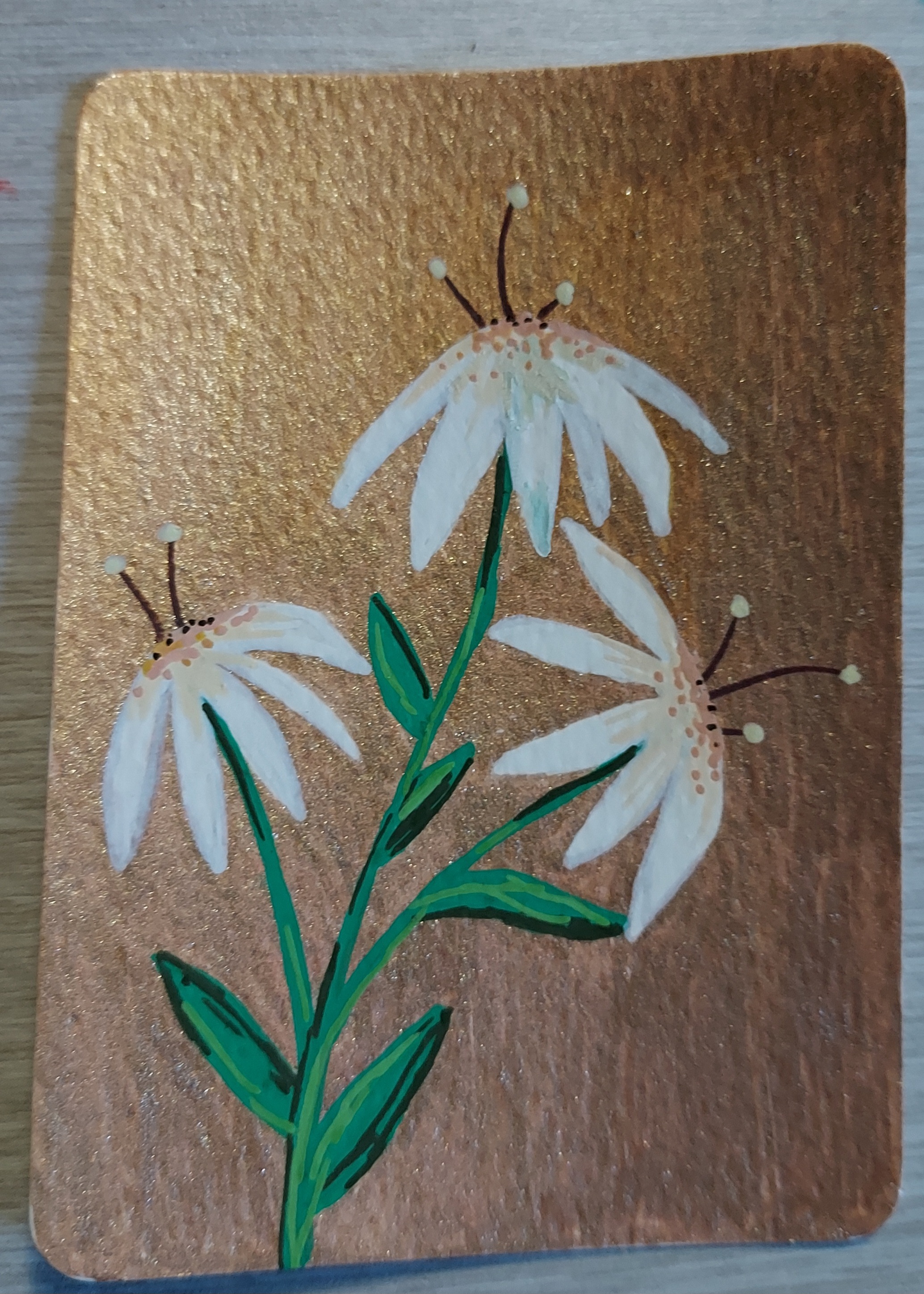Golden Garden aceo art card
