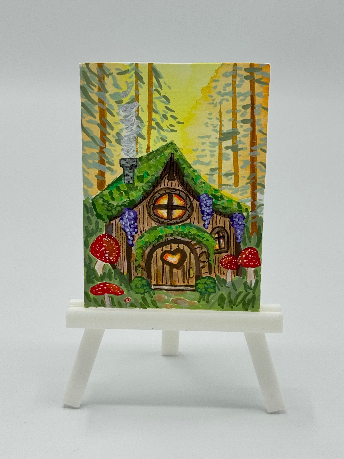 Deep in the woods aceo art card