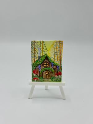 Deep in the woods aceo art card thumbnail 2