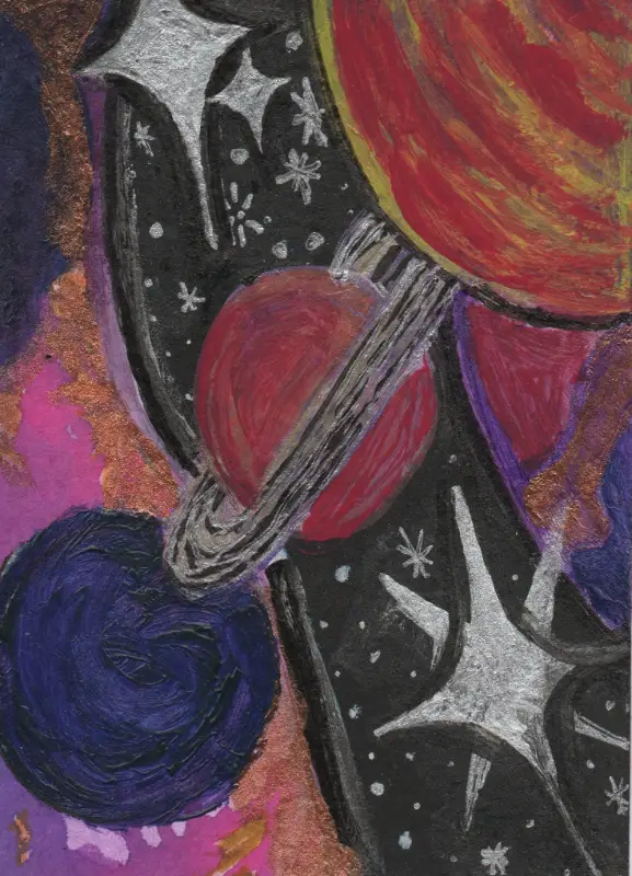 Dreamy Planets aceo art card