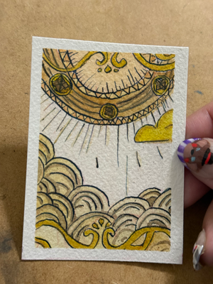 Golden academia aceo art card thumbnail 2