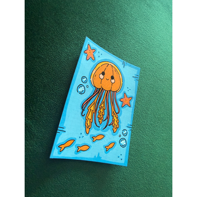 Jelly and Friends aceo art card thumbnail 2