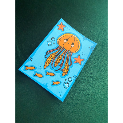 Jelly and Friends aceo art card thumbnail 3