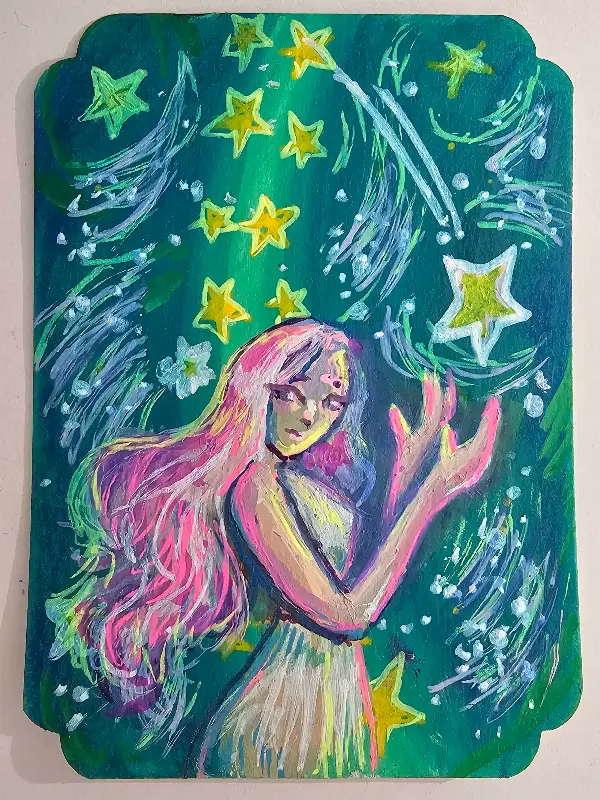 Starfall aceo art card
