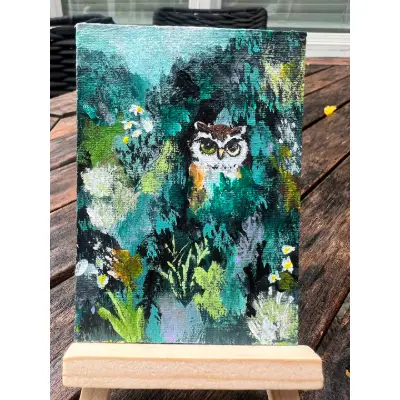 Somewhere in the Trees aceo art card thumbnail 2