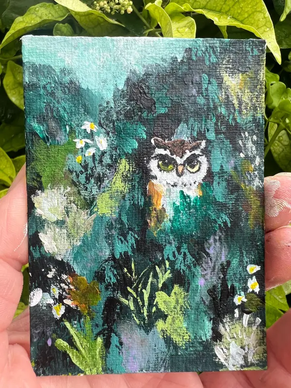 Somewhere in the Trees aceo art card