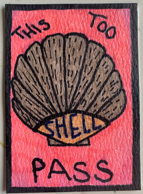 This too Shell Pass aceo art card thumbnail 2