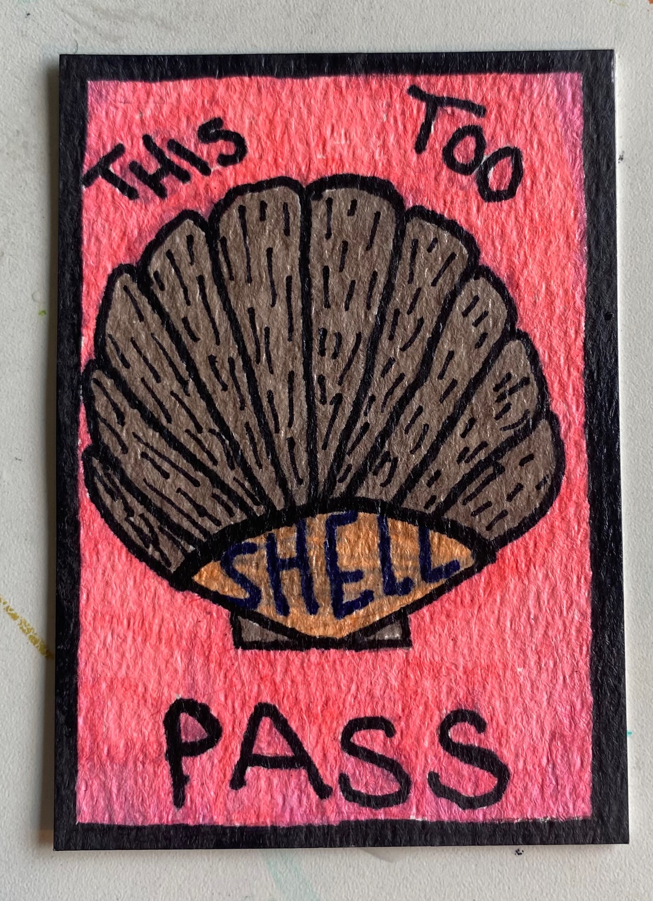 This too Shell Pass aceo art card