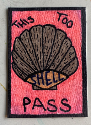 This too Shell Pass aceo art card thumbnail 1
