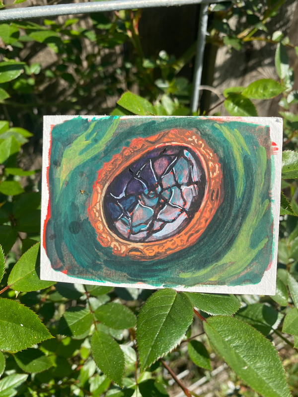 Shattered aceo art card