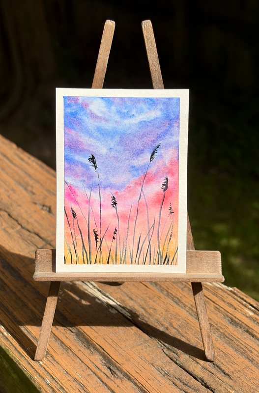 Evening Reed aceo art card