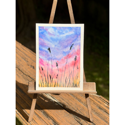 Evening Reed aceo art card thumbnail 1