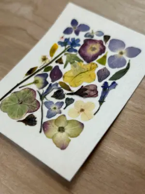 Pressed Flowers #4 aceo art card thumbnail 2