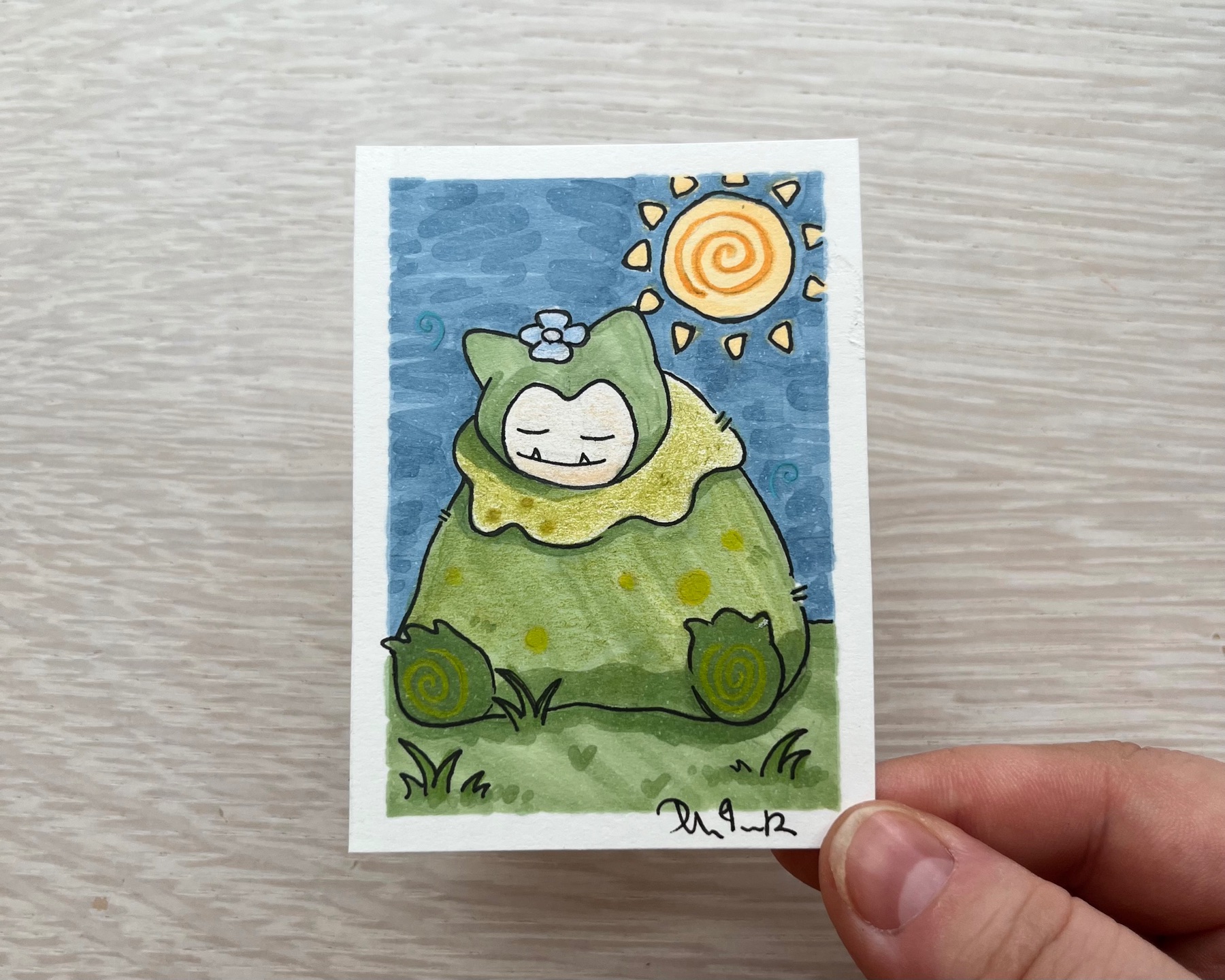 Dreaming of Pokopia aceo art card